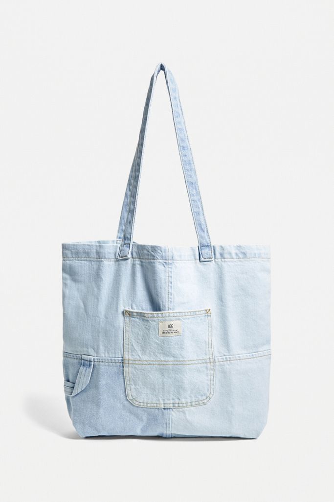BDG Light Wash Denim Tote Bag Urban Outfitters UK