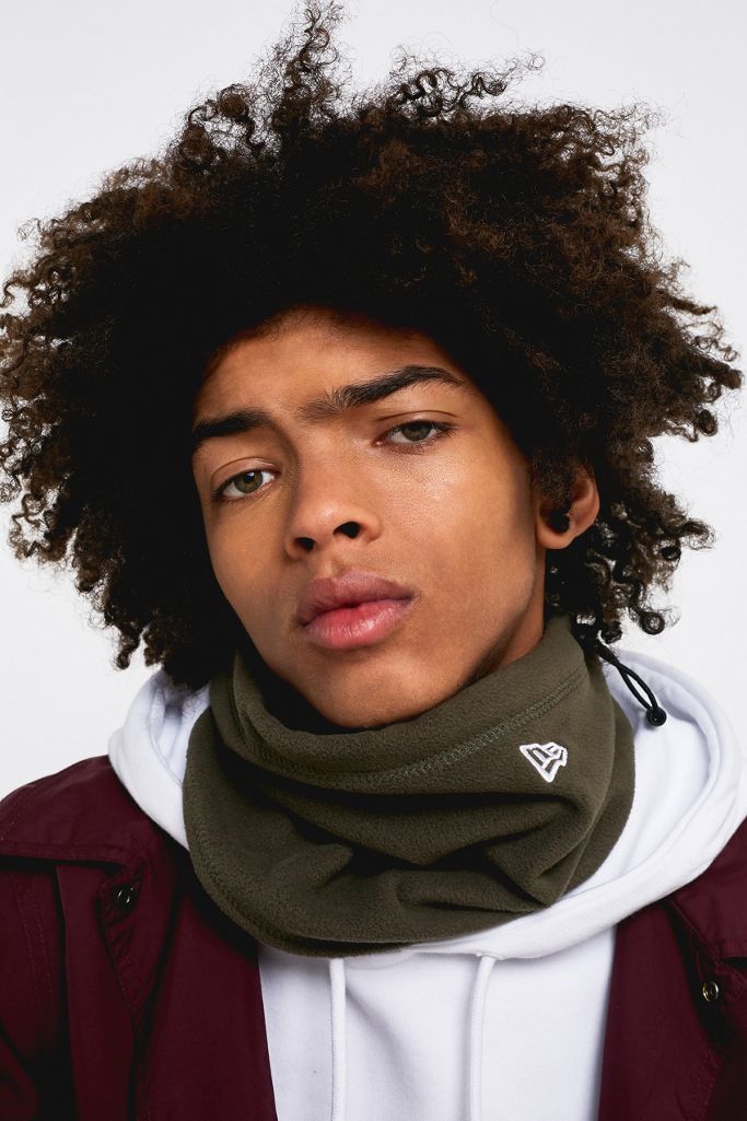New Era Olive Fleece Neck Gaiter Urban Outfitters UK
