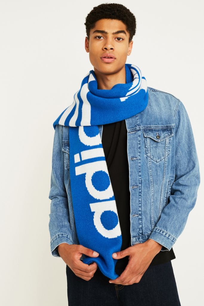 adidas Blue Logo Scarf | Urban Outfitters UK