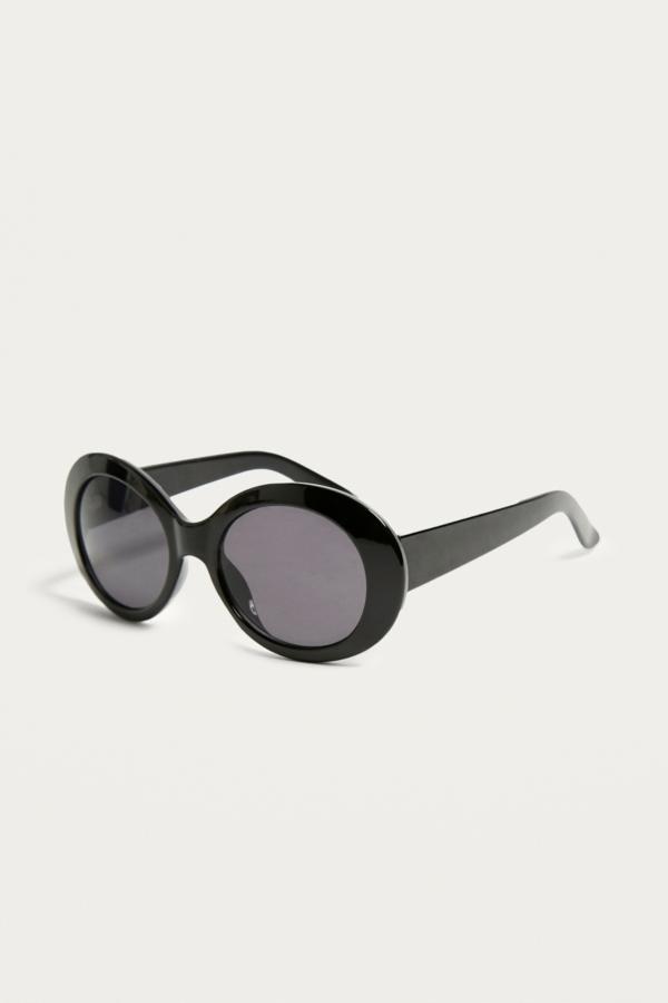 Uo Kurt Black Oval Sunglasses Urban Outfitters Uk