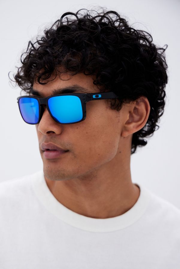 Slide View: 1: Oakley Holbrook Polished Black Prizm Sapphire Sunglasses