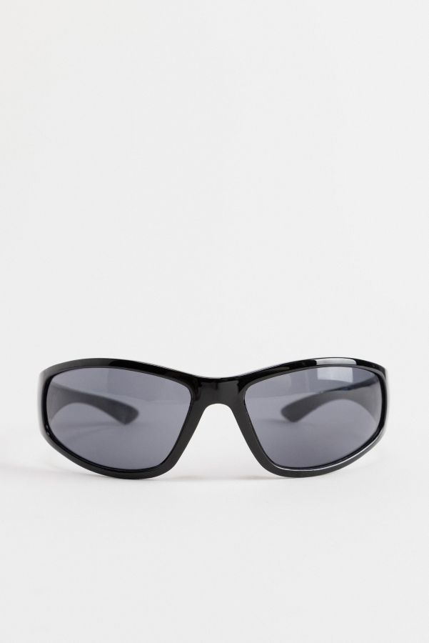 Slide View: 1: iets frans... Schwarze Sport-Wickelsonnenbrille