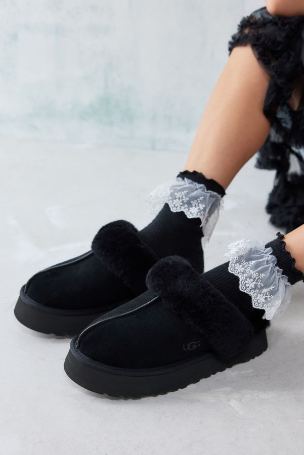 Slide View: 1: UGG – Plattform-Slipper „Disquette“ in Schwarz