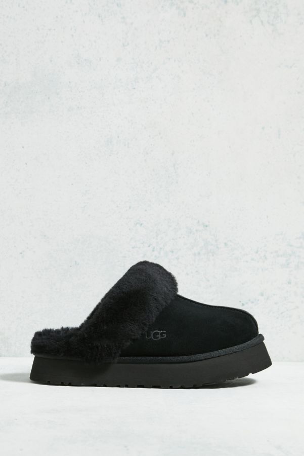 Slide View: 2: UGG – Plattform-Slipper „Disquette“ in Schwarz