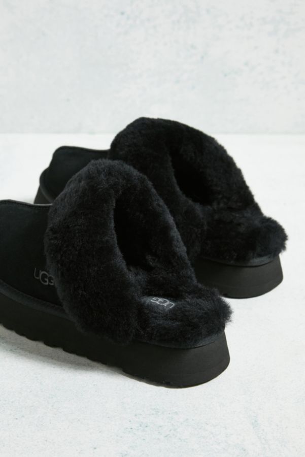 Slide View: 5: UGG – Plattform-Slipper „Disquette“ in Schwarz