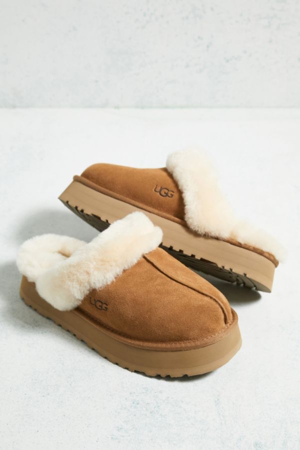 Slide View: 3: UGG – Plattform-Slipper „Disquette“ in Kastanienbraun