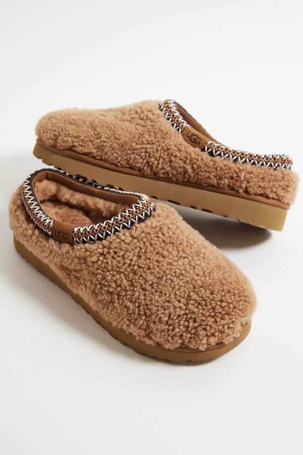 Slide View: 2: UGG Tasman Lockige Kastanienbraune Hausschuhe