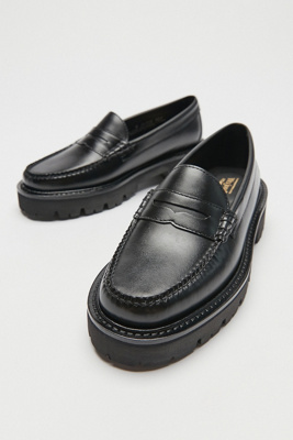bass leather loafers