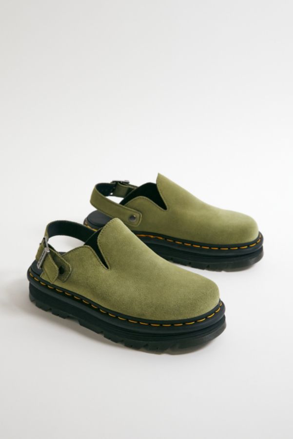 Vista diapositiva: 2: Dr. Martens Zebzag Olive Suede Mules