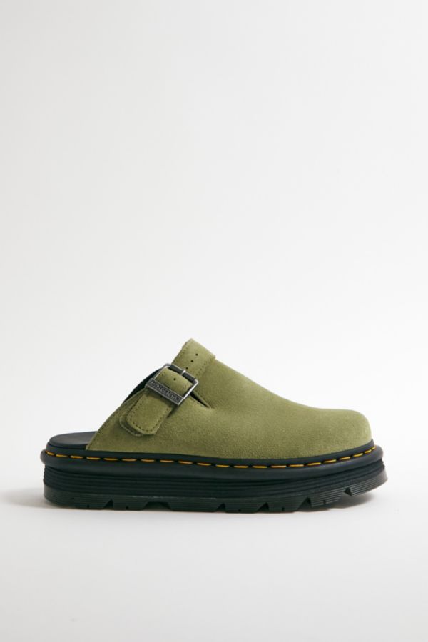 Vista diapositiva: 3: Dr. Martens Zebzag Olive Suede Mules