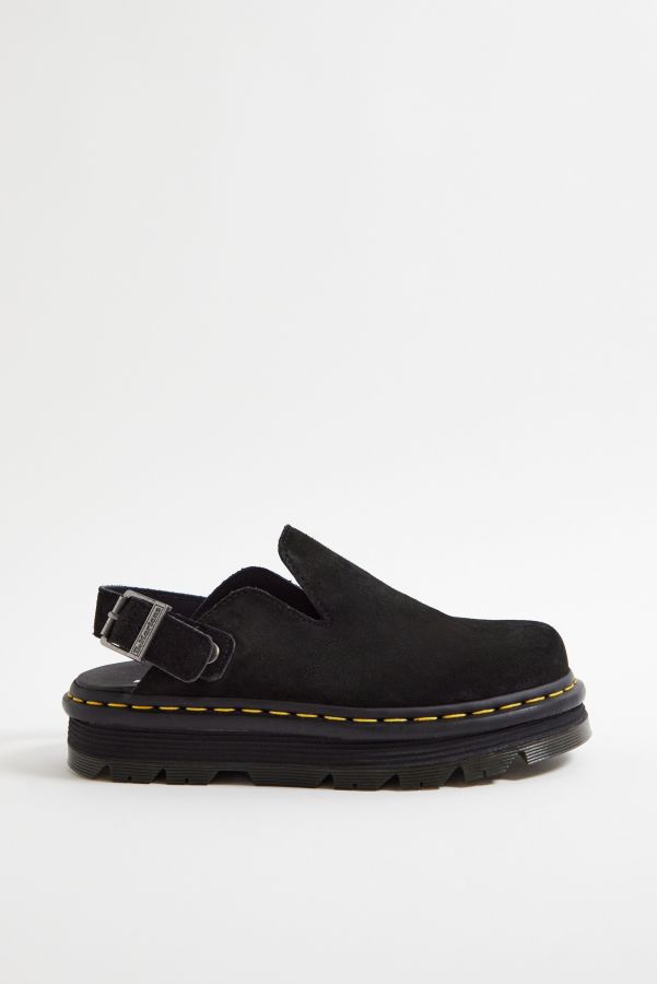 Vista diapositiva: 3: Mules Dr. Martens Zebzag in Pelle Scamosciata Nera