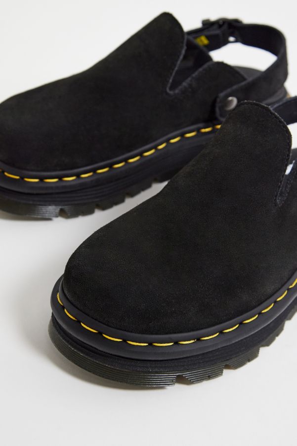 Vista diapositiva: 5: Mules Dr. Martens Zebzag in Pelle Scamosciata Nera