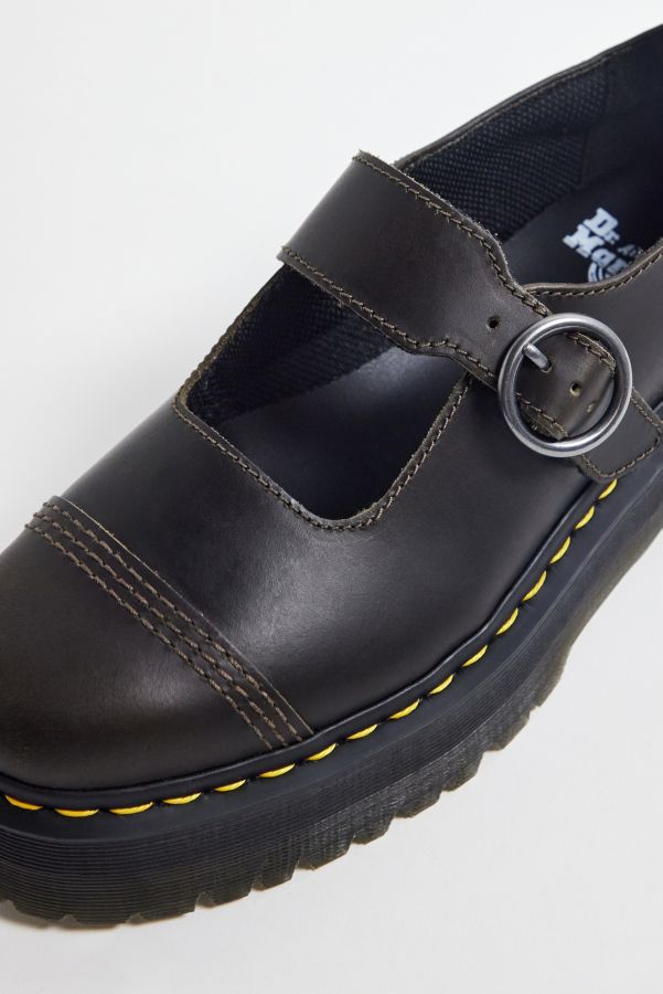 Slide View: 4: Dr. Martens Dark Taupe Addina Orleans Platform Shoes