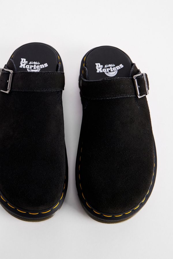 Slide View: 4: Dr Martens Schwarz Zebzag Wildleder Pantoletten