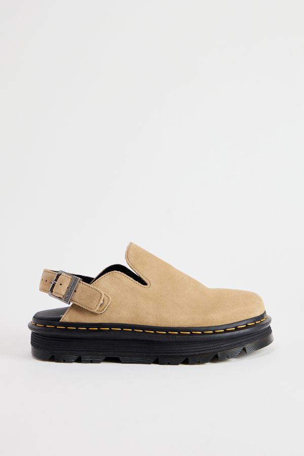 Slide View: 3: Dr Martens Tan Zebzag Suede Mules