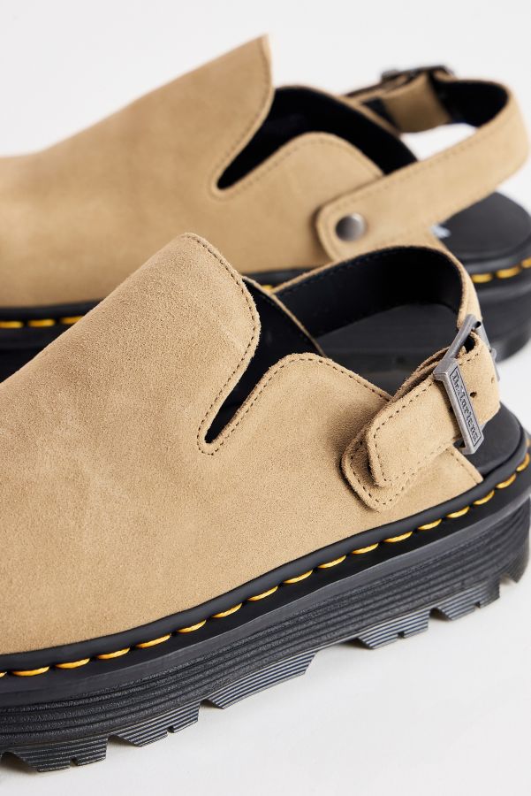 Slide View: 5: Dr Martens Tan Zebzag Suede Mules