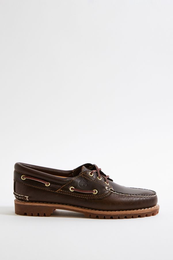 Slide View: 4: Timberland Burgundy Noreen Leather 3-Eyelet Lug Boat Shoes