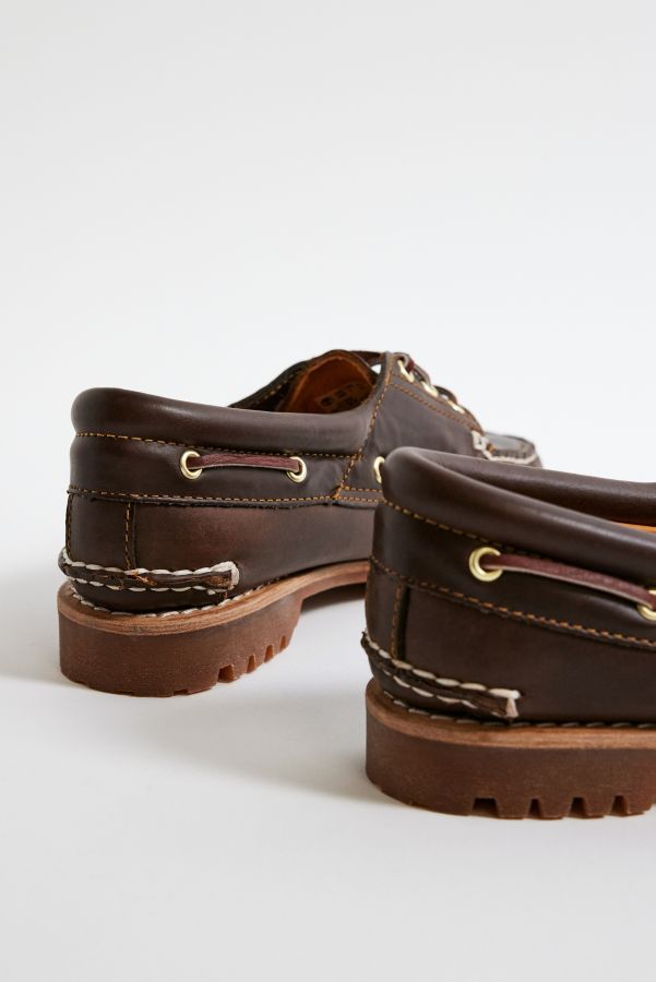 Slide View: 5: Timberland Burgundy Noreen Leather 3-Eyelet Lug Boat Shoes