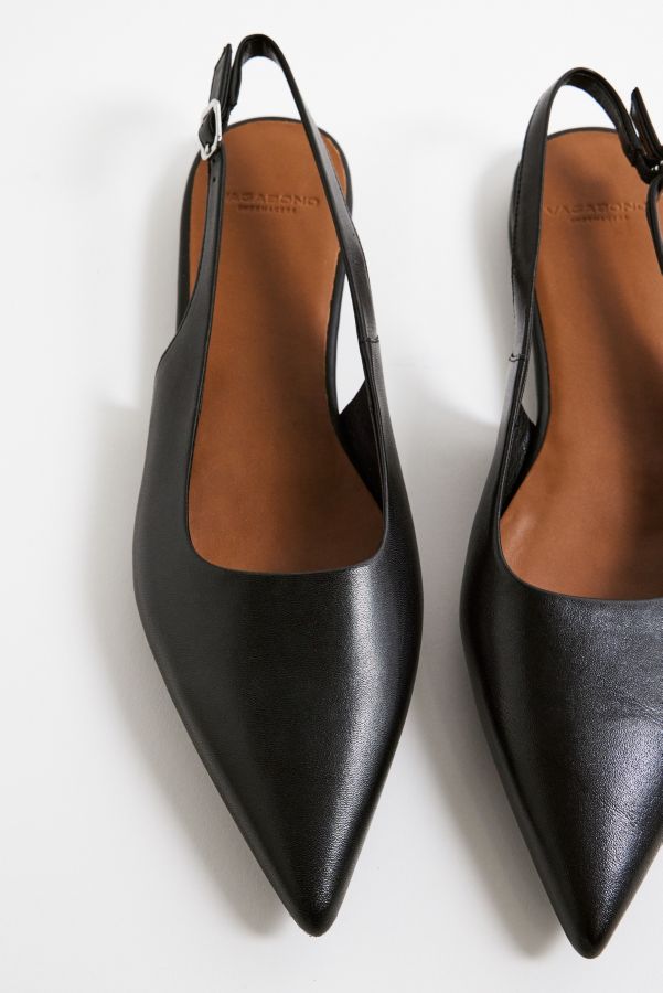 Slide View: 3: Vagabond Shoemakers Matte Schwarz Hermine Slingback Pumps