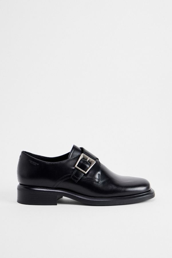 Slide View: 2: Vagabond Black Ellis Buckle Leather Shoes