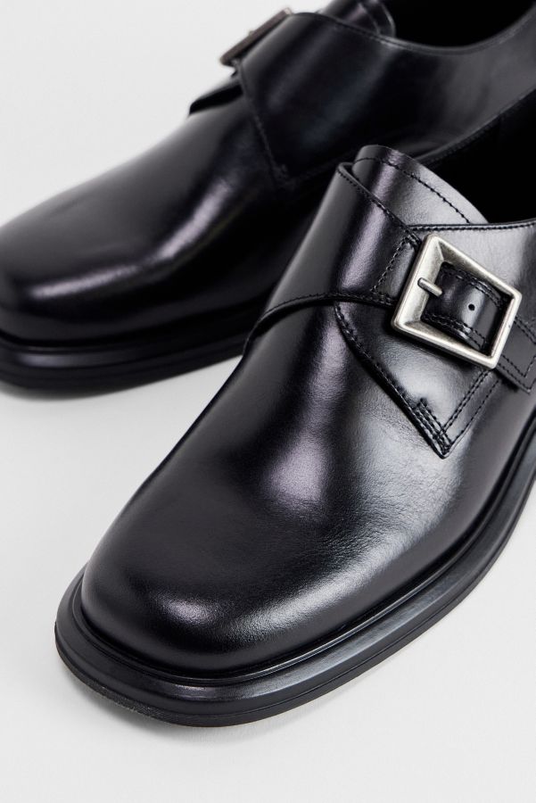 Slide View: 4: Vagabond Black Ellis Buckle Leather Shoes