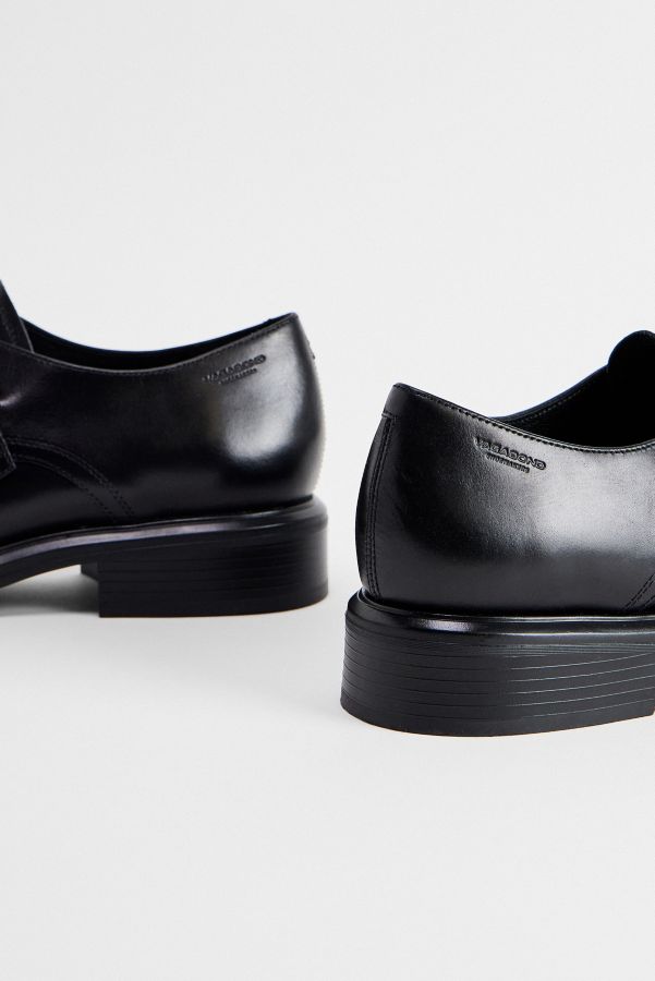 Slide View: 5: Vagabond Black Ellis Buckle Leather Shoes