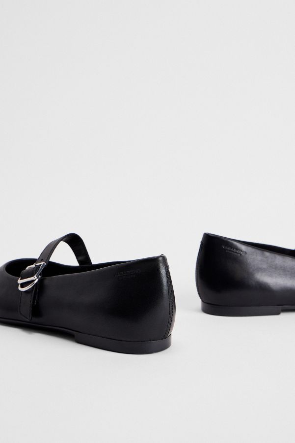 Slide View: 5: Vagabond Black Jolin Leather Ballet Shoes