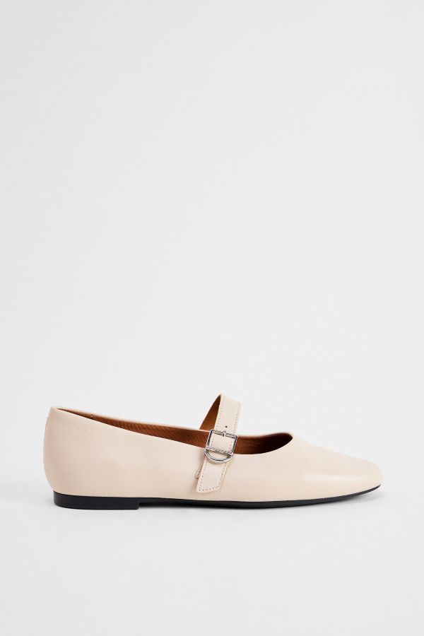 Vista de diapositivas: 3: Vagabond White Jolin Leather Ballet Flats