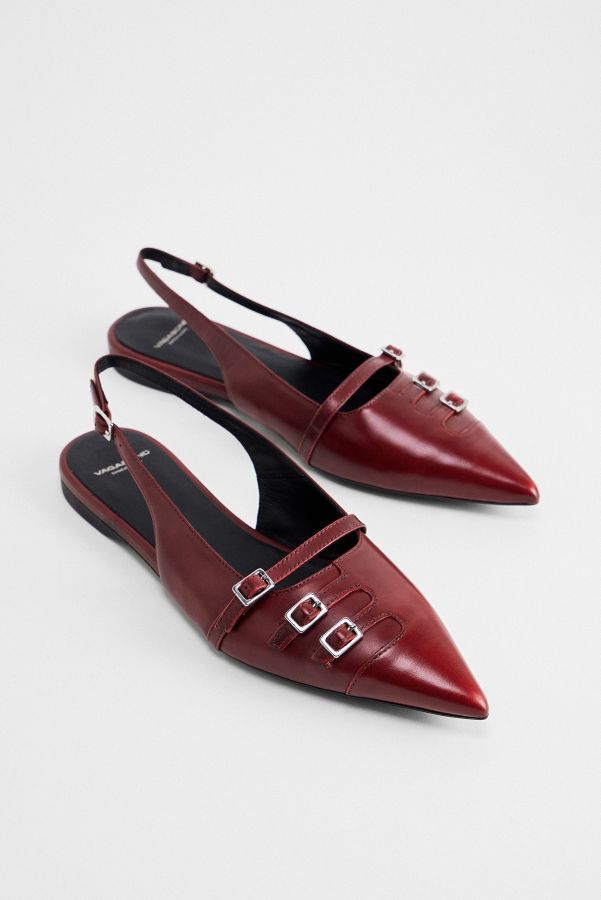 Slide View: 2: Vagabond Red Hermine Brush-Off Leather Shoes