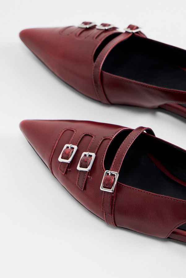 Slide View: 4: Vagabond Red Hermine Brush-Off Leather Shoes