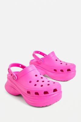 Crocs Classic Bae Pink Platform Clogs 