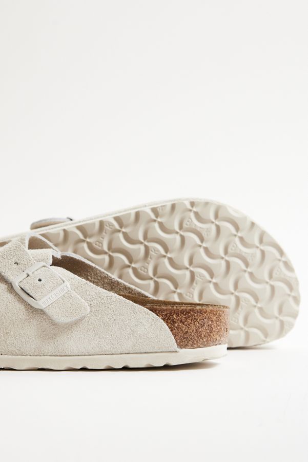 Vista diapositiva: 5: Birkenstock Antique White Suede Boston Clogs