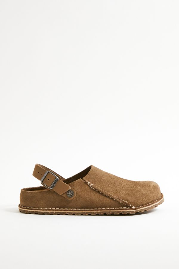 Vista diapositiva: 4: Birkenstock Taupe Lutry Premium Suede Slippers