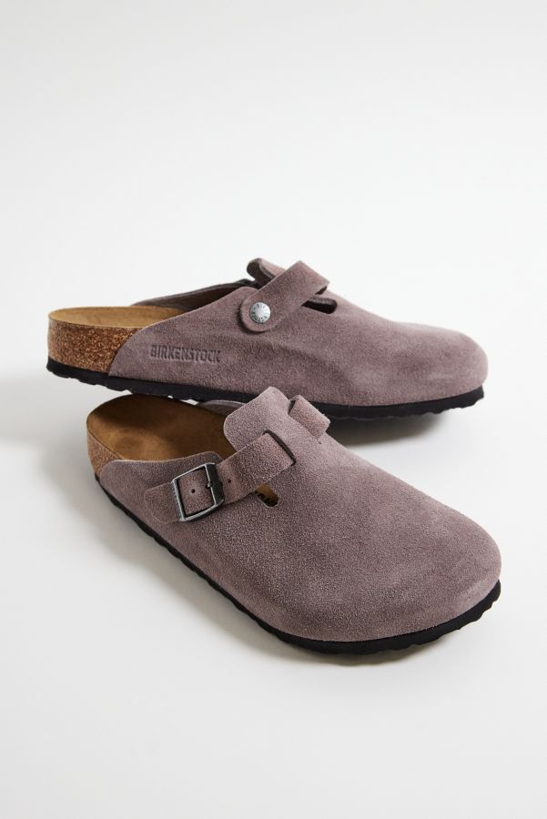 Vista diapositiva: 2: Zoccoli Boston Birkenstock in Camoscio Viola Sbiadito