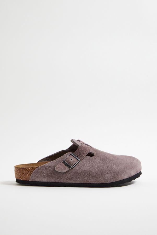 Vista diapositiva: 4: Zoccoli Boston Birkenstock in Camoscio Viola Sbiadito