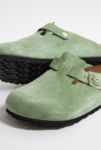 Thumbnail View 3: Birkenstock Green Tea Suede Boston Clogs