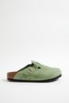 Thumbnail View 4: Birkenstock Green Tea Suede Boston Clogs