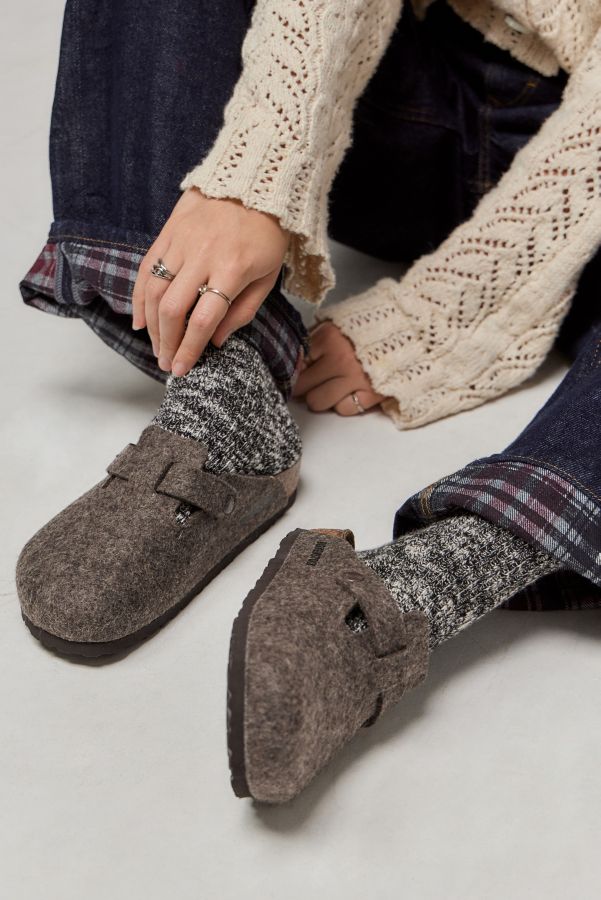 Vista diapositiva: 1: Zoccoli Boston Birkenstock Wooly Cacao