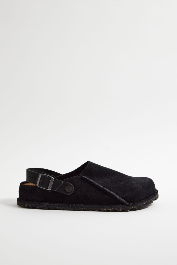 Vista diapositiva: 3: Pantofole Birkenstock Lutry in Pelle Scamosciata Premium Nera