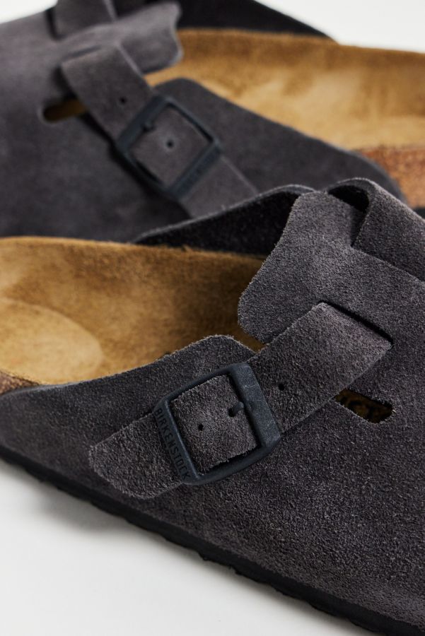 Vista diapositiva: 4: Zoccoli Boston Birkenstock in Camoscio Grigio Velluto