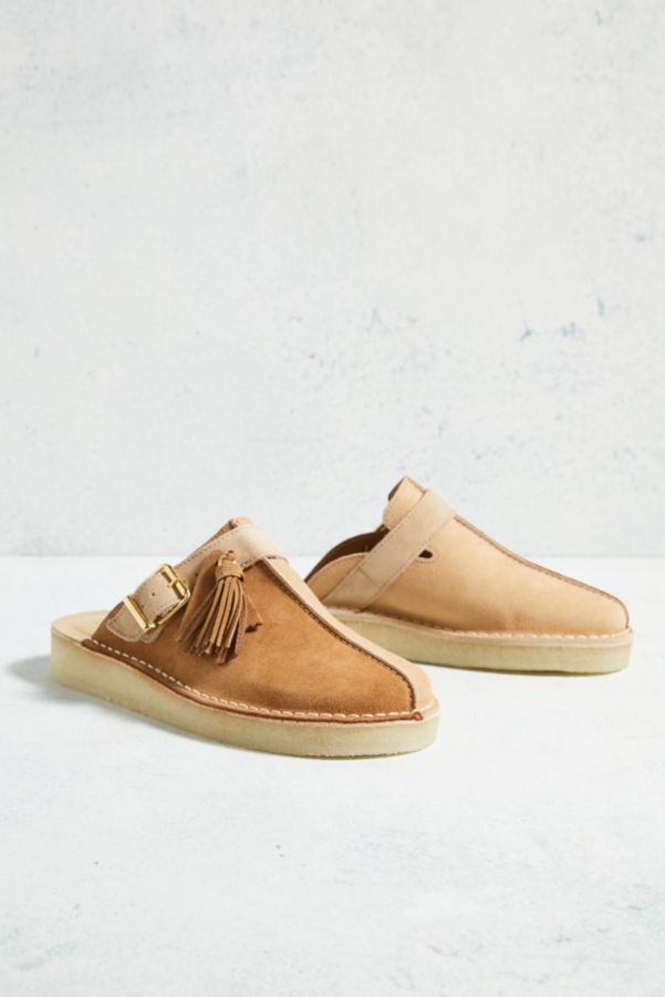 Slide View: 2: Clarks Originals Light Tan Trek Mules