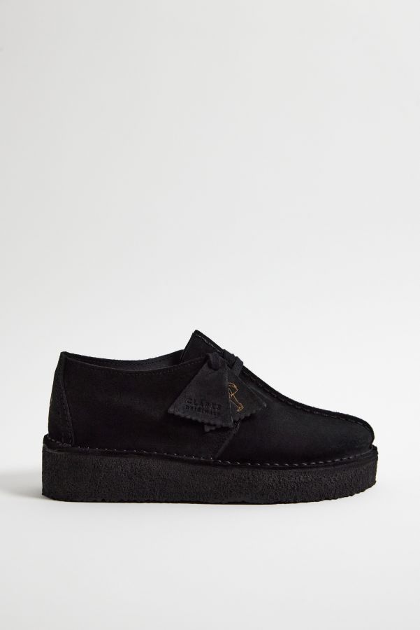 Slide View: 4: Clarks Originals Schwarz Trek Keilabsatz Schuhe