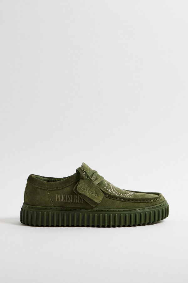 Slide View: 2: Clarks Originals x Pleasures Green Torhil Shoes