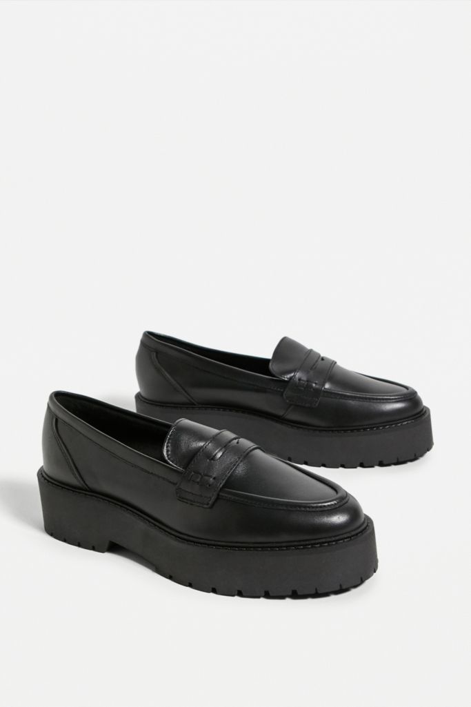 UO Cole Leather Flatform Loafer | Urban Outfitters UK