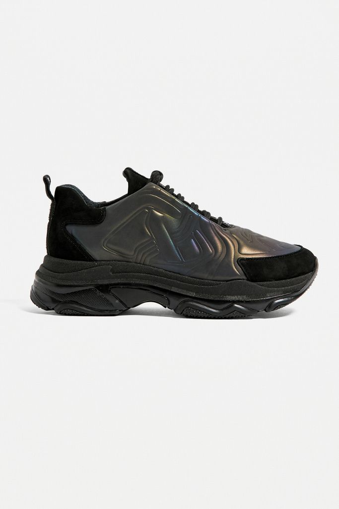 leather chunky trainers