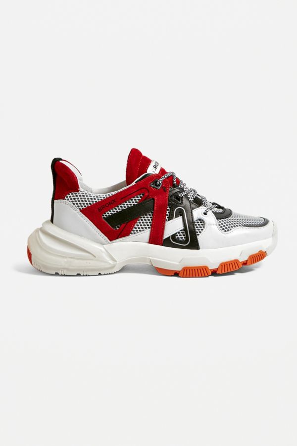 Bronx Seventy Street White and Red Trainers | Urban Outfitters UK