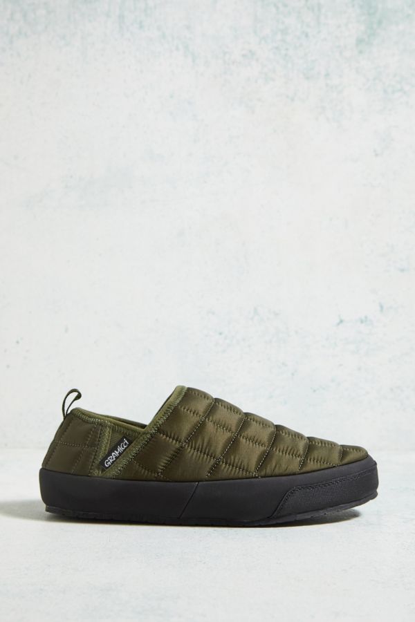 Slide View: 3: Gramicci - Mocassins thermiques vert olive