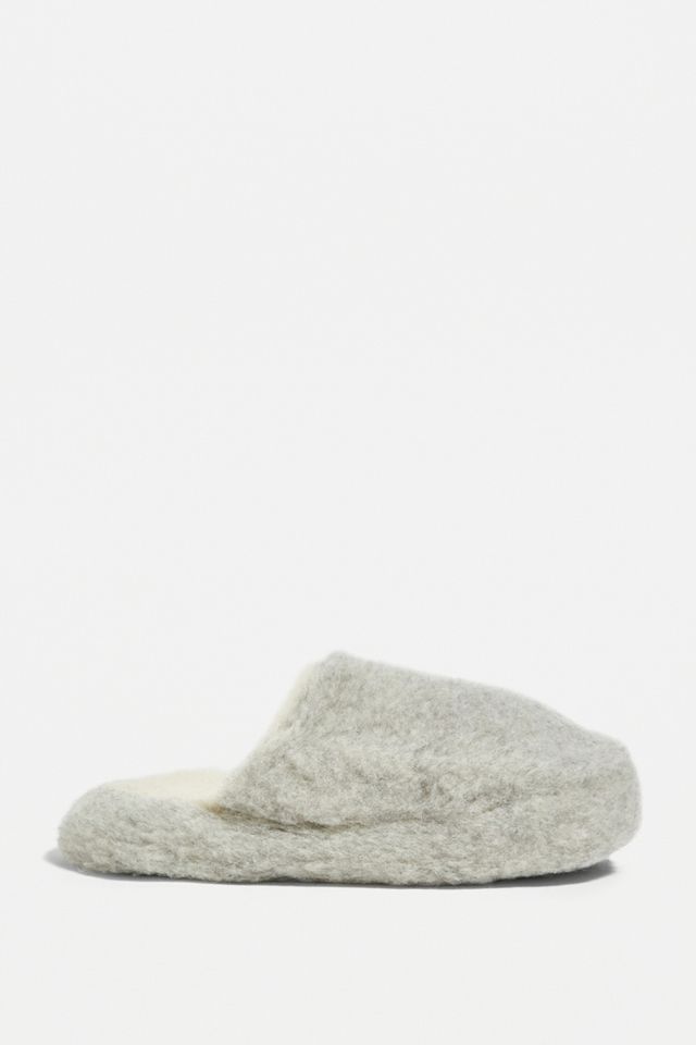 Yoko Wool Light Grey Basic Slippers Urban Outfitters UK