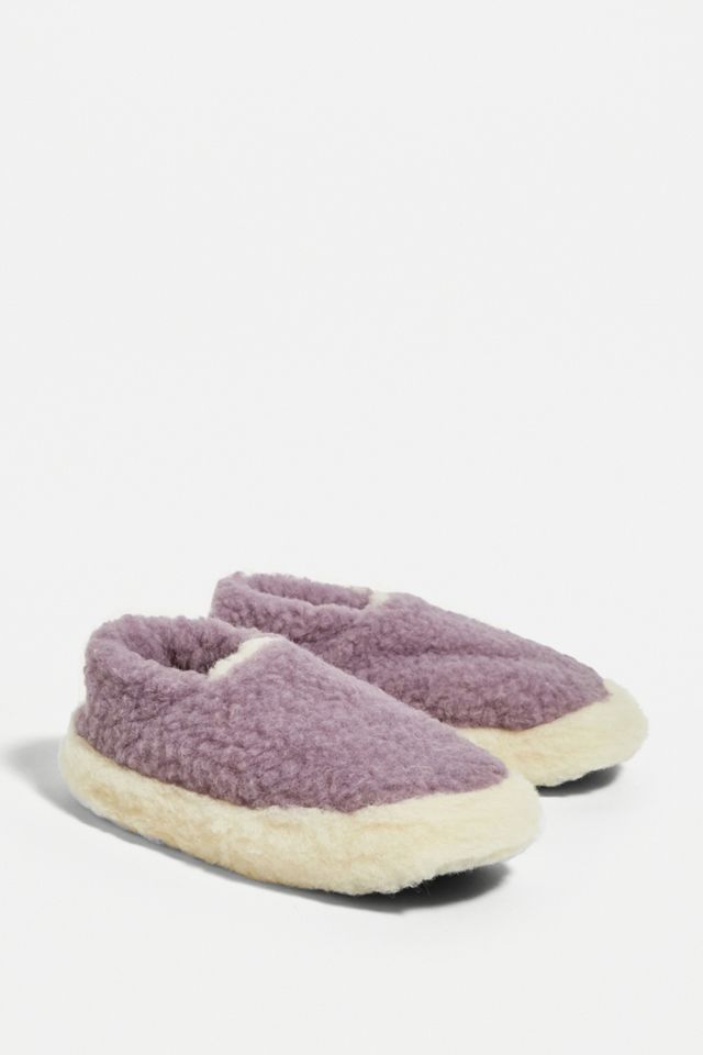 Yoko Wool Lilac Siberian Slippers Urban Outfitters UK