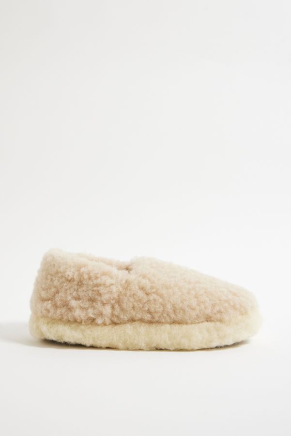 Slide View: 3: Yoko Wolle Beige Hausschuhe